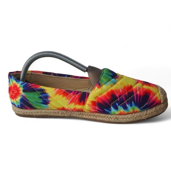 Yoki Juno Rainbow Tie Dye Espadrille Slip-on Flat Shoes Women's 9.5-10 - Picture 7 of 10